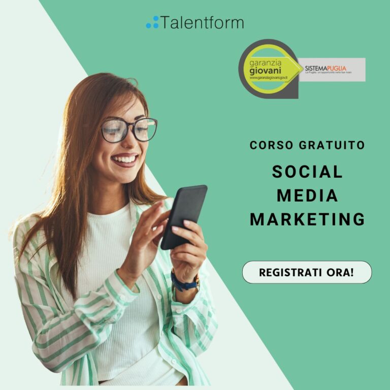 Social Media Marketing (corso GRATUITO, in presenza, a Taranto con Indennità di Frequenza), edizione del 26 febbraio 2026 2 social media