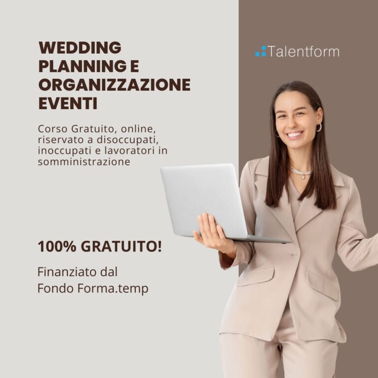 Wedding Planning e Organizzazione Eventi (corso GRATUITO online, full time), edizione del 15 aprile 2026 32 1 Wedding Planner e Organizzazione Eventi