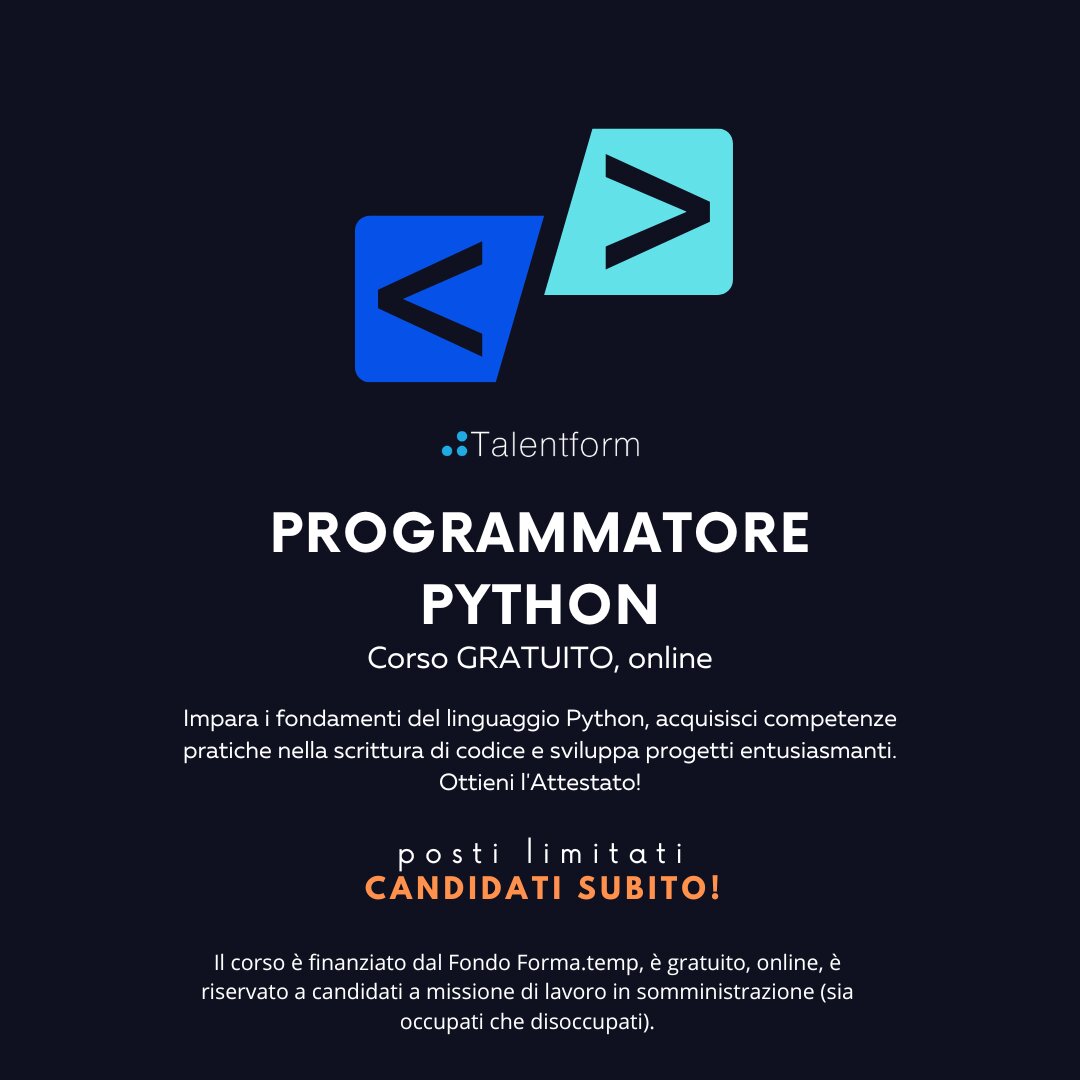 Corso Gratuito Programmatore python 1080x1080 1