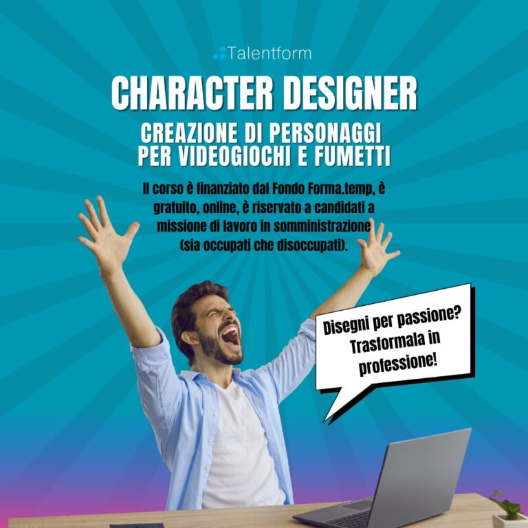 Character Designer: Creazione di Personaggi per Videogiochi e Fumetti (corso GRATUITO online, full time), edizione del 04 maggio 2026 34 Corso Gratuito di Character Designer Creazione di Personaggi per Videogiochi e Fumetti 1 1 1