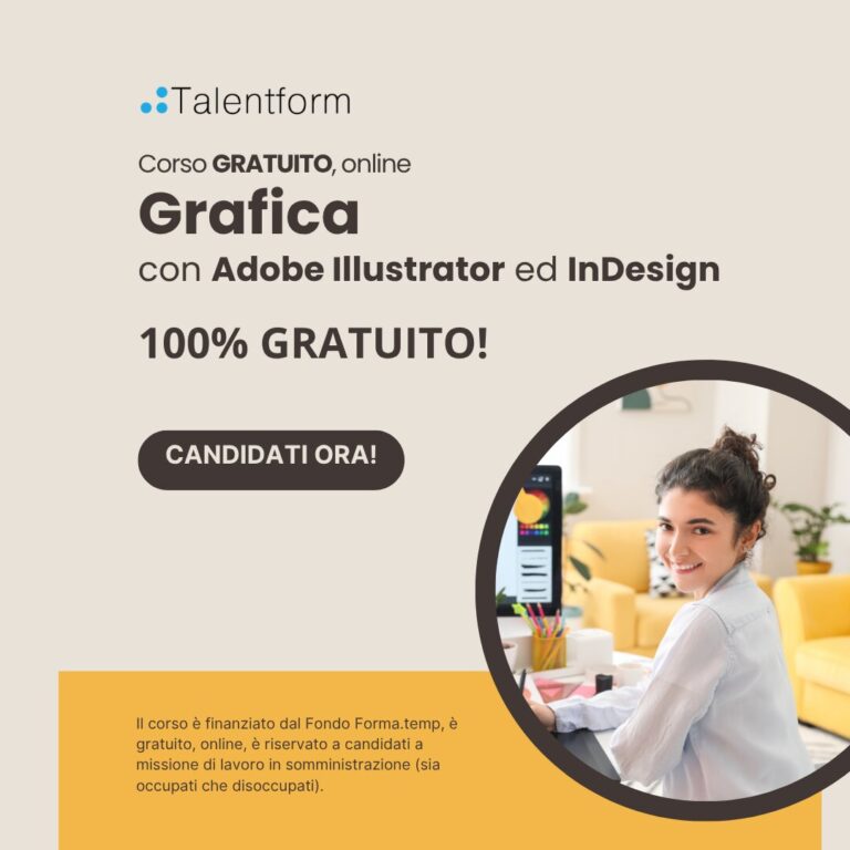 Grafica con Adobe Illustrator ed InDesign (corso GRATUITO online, full time), edizione del 28 maggio 2026 16 Corso Gratuito di Grafica con Adobe Illustrator ed InDesign 2