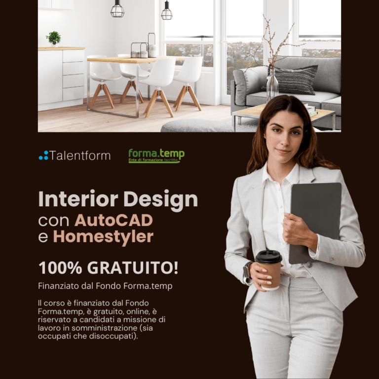 Interior Design con AutoCAD e Homestyler (corso GRATUITO online, full time), edizione del 25 agosto 2026 12 1080 Interior Design con AutoCAD e Homestyler