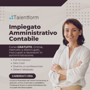 Corso Gratuito di Impiegato Amministrativo Contabile 1