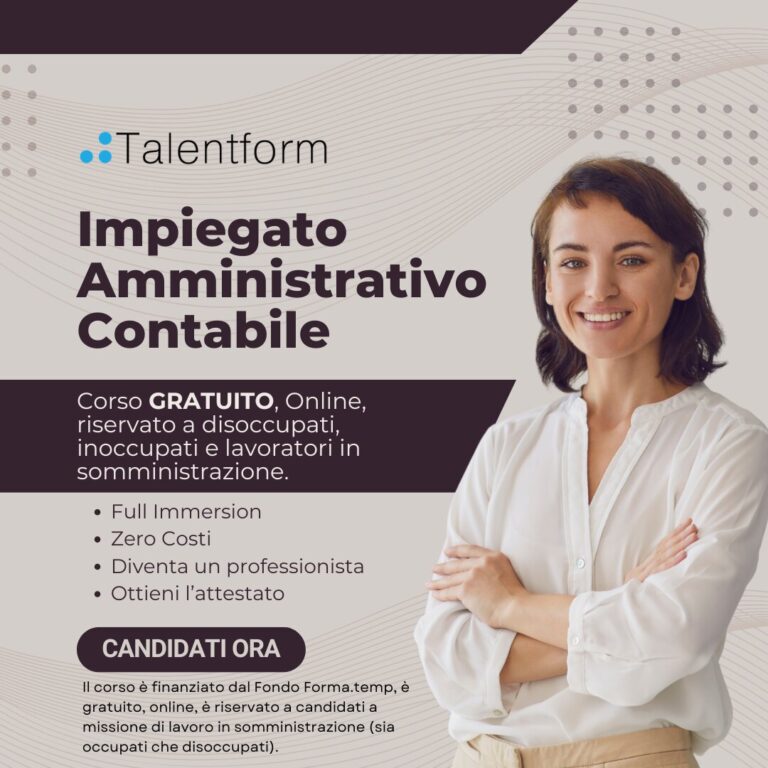 Corso Gratuito di Impiegato Amministrativo Contabile 1