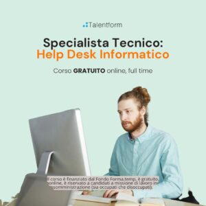 Corso Gratuito Specialista Tecnico Help Desk Informatico 1