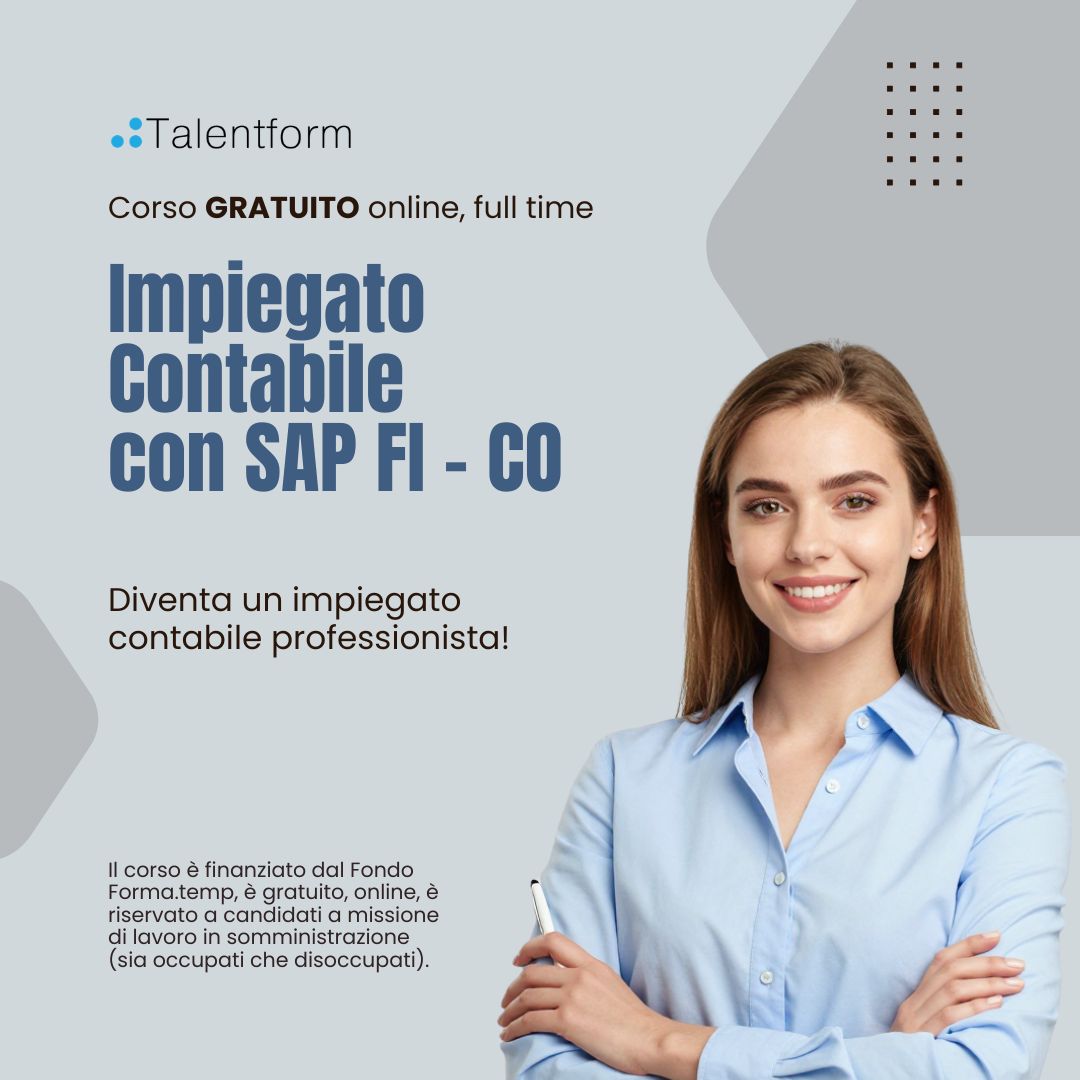 Corso Gratuito di Impiegato Contabile con SAP FI CO