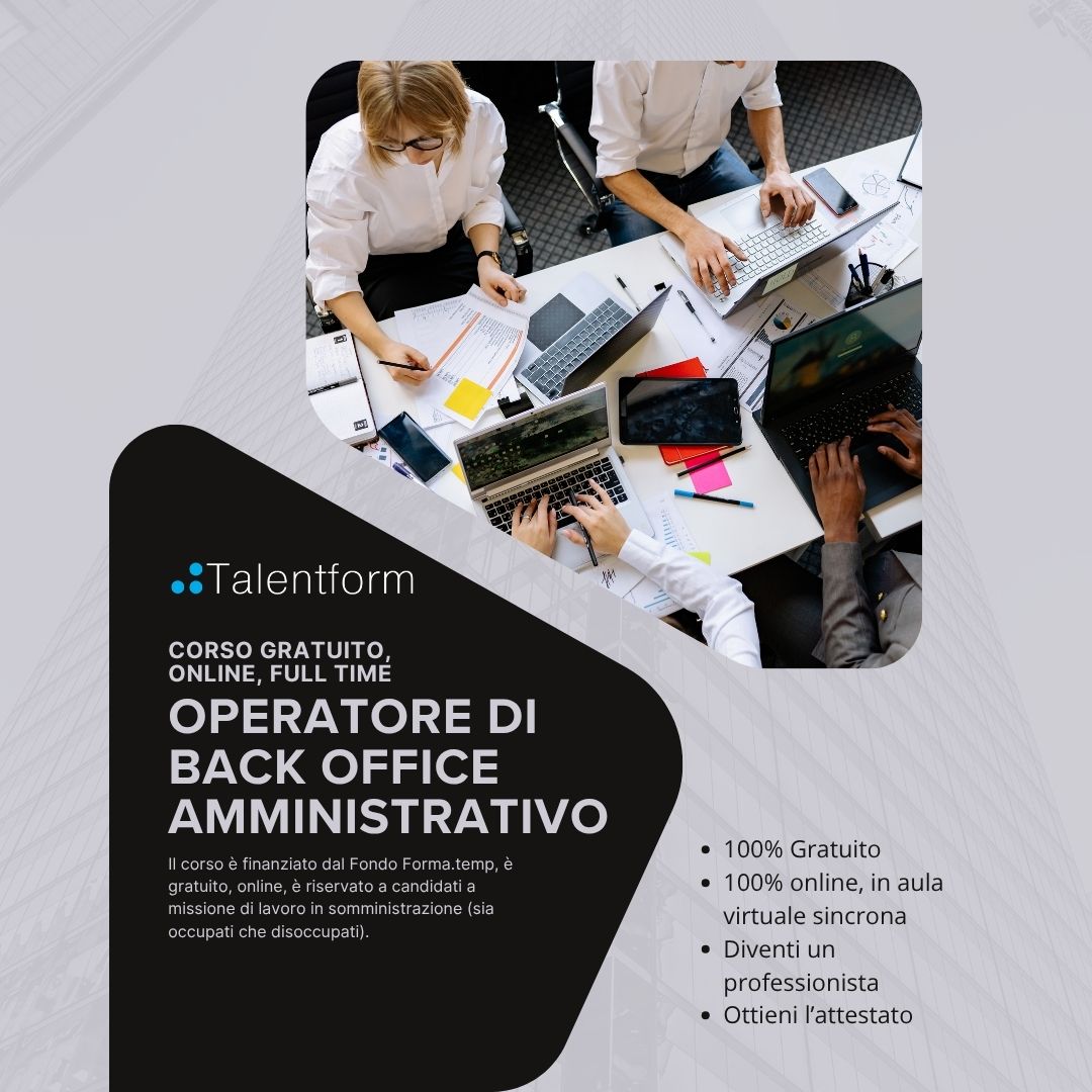 Operatore di Back Office Amministrativo 1080 x 1080