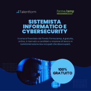 Sistemista Informatico e Cybersecurity (corso GRATUITO online, full time), edizione del 25 agosto 2026 26 per sito Sistemista Informatico