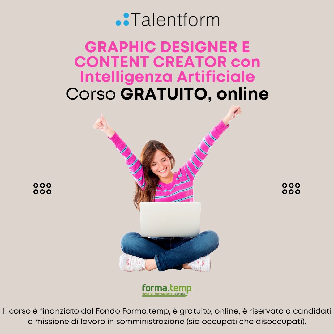 1080 GRAPHIC DESIGNER E CONTENT CREATOR con Intelligenza Artificiale