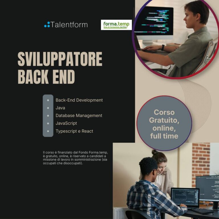 1080 sviluppatore back end